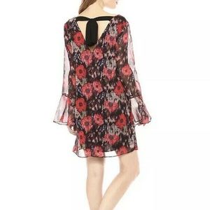 BCBGeneration Floral Boho Babydoll Tie Dress Size XS NWT